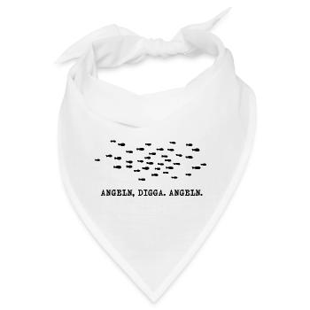 Angeln, Digga. Angeln. - Bandana - Weiß - Vorne