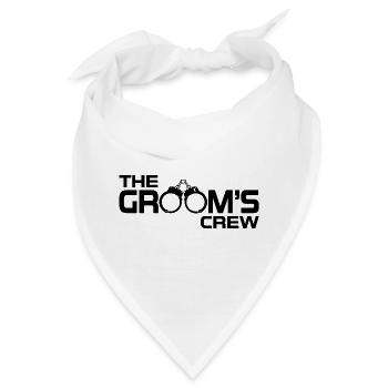 Die Bräutigam Crew Manschetten Bachelor Party Geschenk - Bandana - Weiß - Vorne