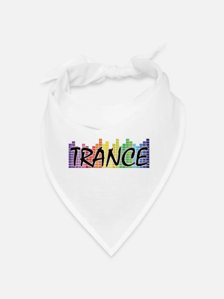 Trance - Musique électronique - Bandana - blanc - Devant