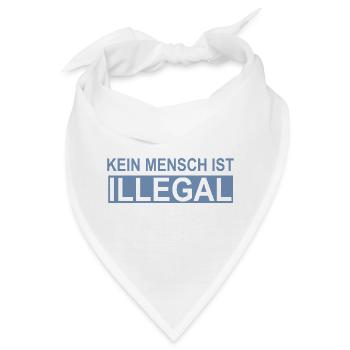 Kein Mensch ist Illegal - Bandana - Weiß - Vorne