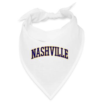 Nashville College Stil Logo - Bandana - Weiß - Vorne