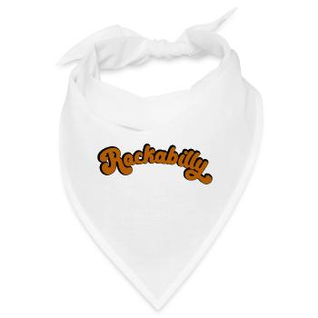 Rockabilly Retro Design in Vintage Art - Bandana - Weiß - Vorne