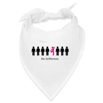 Sei anders – sei du selbst (Humor) - Bandana - Weiß - Vorne