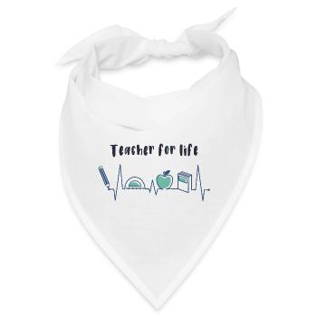 Lehrer fürs Leben, Lehrerin fürs Leben - Bandana - Weiß - Vorne