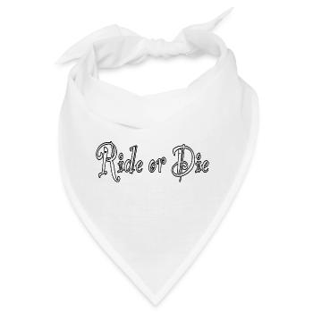 Ride or Die - Bandana - Weiß - Vorne
