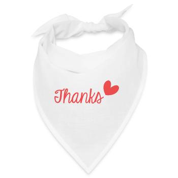 VIELEN DANK. DANKE. VIELEN DANK. JAHRESTAG. GEBURT. - Bandana - Weiß - Vorne
