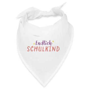 Endlich Schulkind - Bandana - Weiß - Vorne