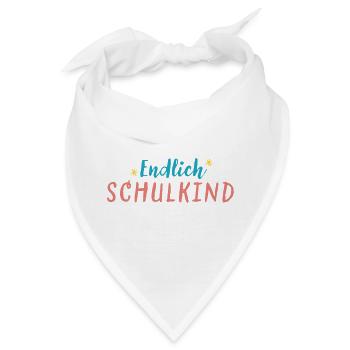 Endlich Schulkind - Bandana - Weiß - Vorne