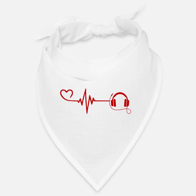 Kopfhörer Puls Herz Liebe Bandana