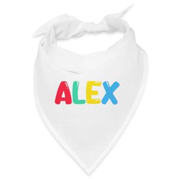 Name - Alex - Bandana - Weiß - Vorne