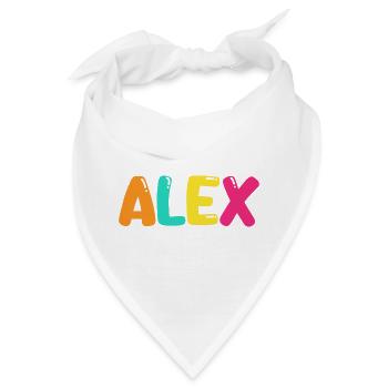 Name - Alex - Bandana - Weiß - Vorne