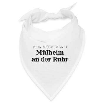 Mülheim an der Ruhr Koordinaten - Bandana - Weiß - Vorne