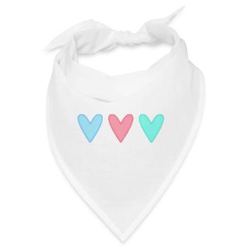 HERZ. VIELEN DANK. GELIEBTE. MEISTER. DANKE HERRIN. - Bandana - Weiß - Vorne