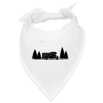 Shadow Camper im Wald mit Fichte - Bandana - Weiß - Vorne