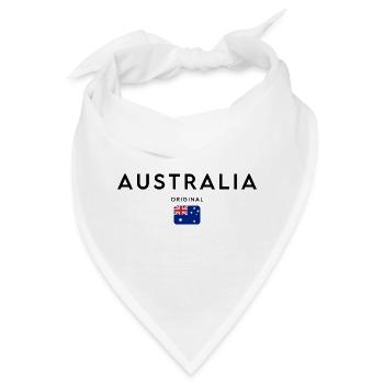 Australische Flagge, Australischer Stolz - Bandana - Weiß - Vorne