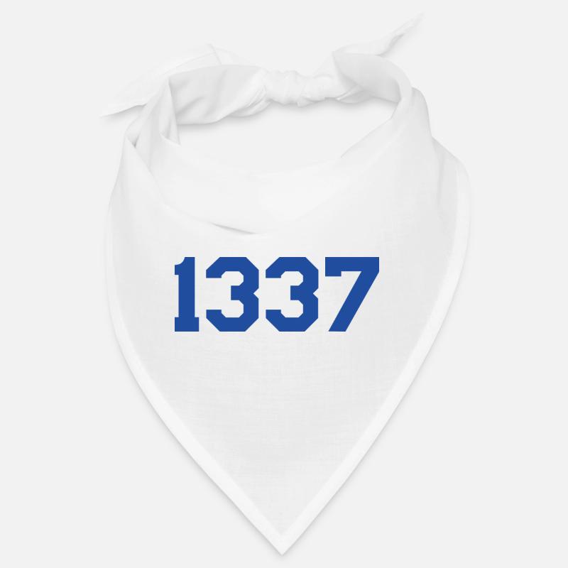 1337 – Blaues Textdesign Bandana