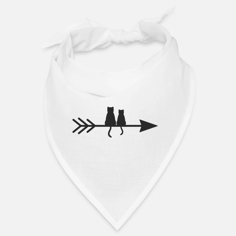 Katzen auf Pfeil Silhouette Bandana