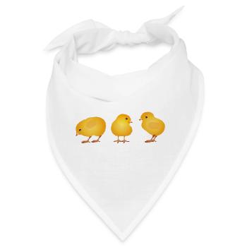 Küken – Niedliches Frühlings- und Ostermotiv - Bandana - Weiß - Vorne