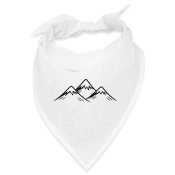 Berge Alpen - Bandana - Weiß - Vorne