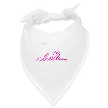 Magenta Graffiti Signatur auf Schwarz - Bandana - Weiß - Vorne
