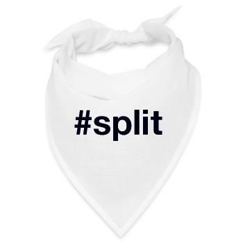 Split Hrvatska Croatia Kroatien Hashtag - Bandana - Weiß - Vorne