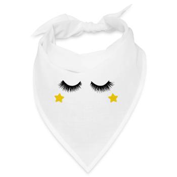  Wimpern Design - Bandana - Weiß - Vorne
