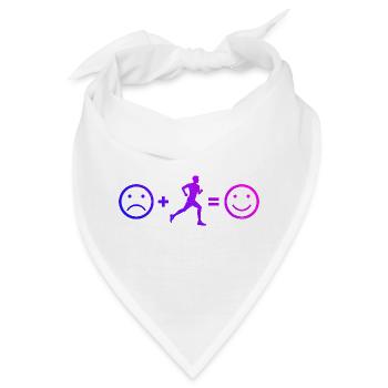 Geschenkidee für einen Running mit Running - Bandana - Weiß - Vorne