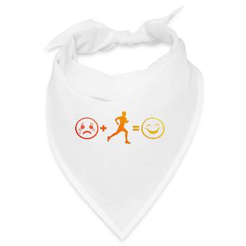 Geschenkidee für einen Running mit Running - Bandana - Weiß - Vorne