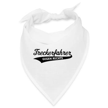 Treckerfahrer Gegen Rechts (Trecker Traktor / V4B) - Bandana - Weiß - Vorne