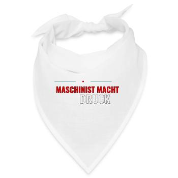 Maschinist macht Druck – Shirt fürs Nachwuchs‑Team - Bandana - Weiß - Vorne