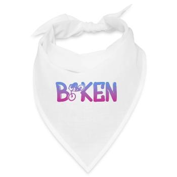 Gradient Fahrradlogo mit Bike Silhouette - Bandana - Weiß - Vorne