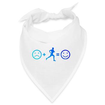 Geschenkidee für einen Running mit Running - Bandana - Weiß - Vorne