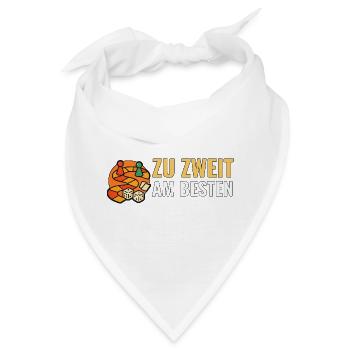 Brettspiele für 2 Zu zweit am besten. - Bandana - Weiß - Vorne