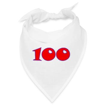 100. 100 JAHRE. 100-JÄHRIGES JUBILÄUM. GEBURTSTAG 100 - Bandana - Weiß - Vorne