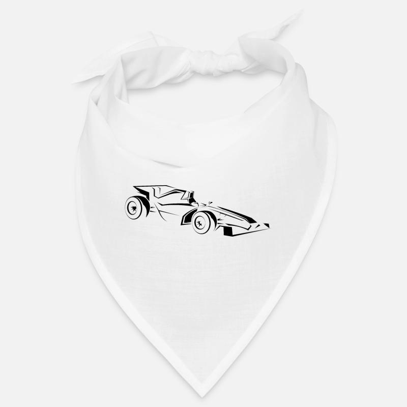 Dessin de lignes minimaliste de voitures de course Bandana