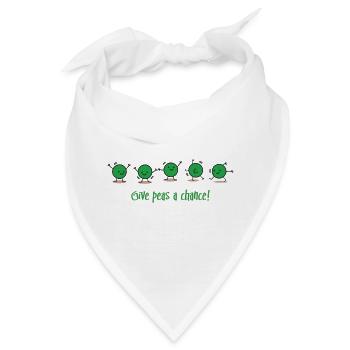 Give Peas a Chance! - Bandana - Weiß - Vorne
