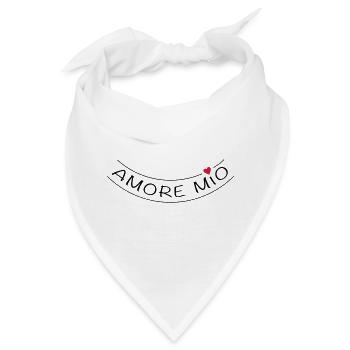 Amore mio | Vectorgraphic = Change Color ! *** - Bandana - Weiß - Vorne