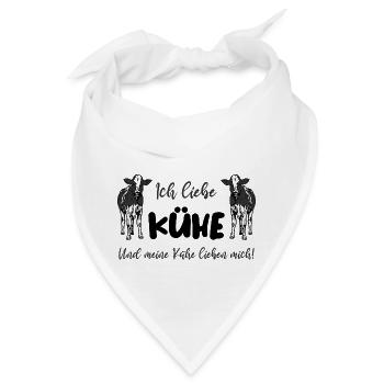 Ich liebe Kühe und meine Kühe lieben mich - Bandana - Weiß - Vorne
