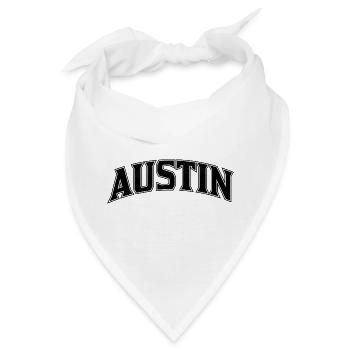 AUSTIN Arc Schriftzug Print - Bandana - Weiß - Vorne
