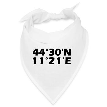 Bologna Koordinaten - Bandana - Weiß - Vorne