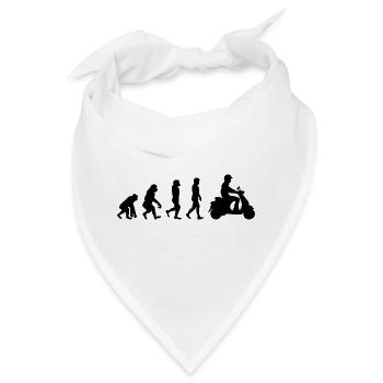 Roller Fahrer Scootering Motorrad Moped Evolution - Bandana - Weiß - Vorne
