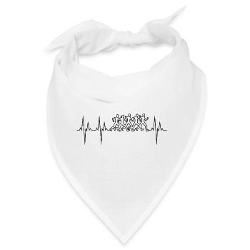 Marathon Elektrokardiogramm EKG Marathon - Bandana - Weiß - Vorne