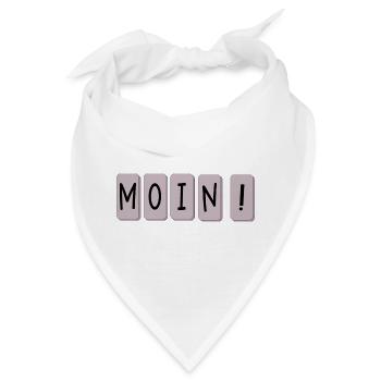 TASTATUR - SCHRIFTZUG MOIN - Bandana - Weiß - Vorne