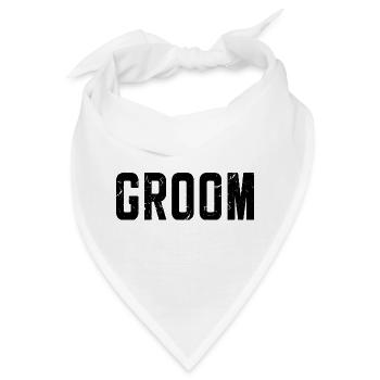 Bräutigam Cool Matching Paar Hochzeitsfeier Hochzeit - Bandana - Weiß - Vorne