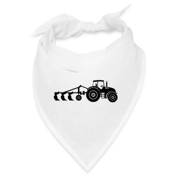 Acker-Traktor-Pflug - Bandana - Weiß - Vorne