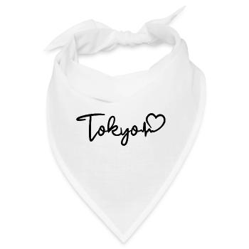 Tokyo Herzschlag - Bandana - Weiß - Vorne