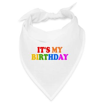 It's my birthday - Bandana - Weiß - Vorne