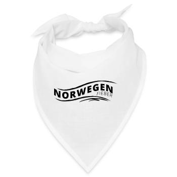 Nordische Wellenfaser Muster - Bandana - Weiß - Vorne