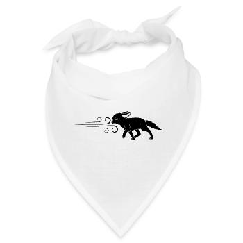 Der schwarze Fuchs und der Wind - Bandana - Weiß - Vorne