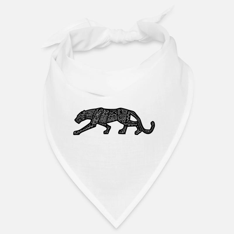 panthère design inca - Bandana - blanc